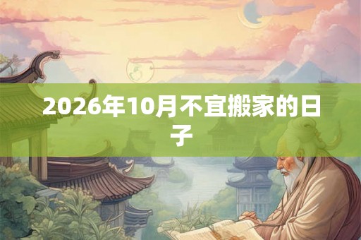 2026年10月不宜搬家的日子 2026年10月不宜搬家的日子