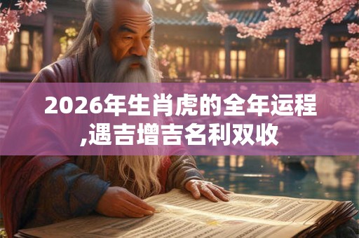 2026年生肖虎的全年运程,遇吉增吉名利双收