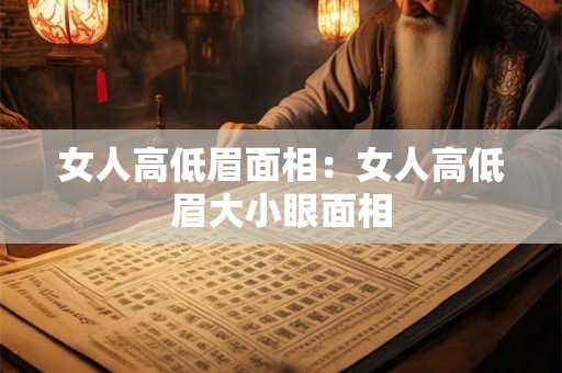 女人高低眉面相:女人高低眉大小眼面相 女人高低眉面相:女人高低眉大小眼面相