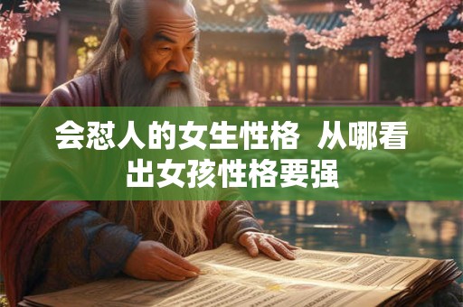 会怼人的女生性格  从哪看出女孩性格要强