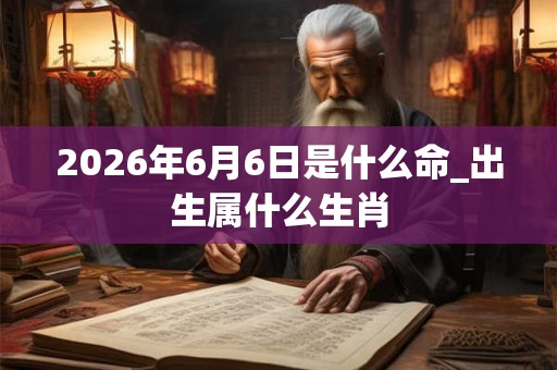 2026年6月6日是什么命_出生属什么生肖 2026年6月6日是什么命_出生属什么生肖