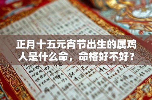 正月十五元宵节出生的属鸡人是什么命，命格好不好？
