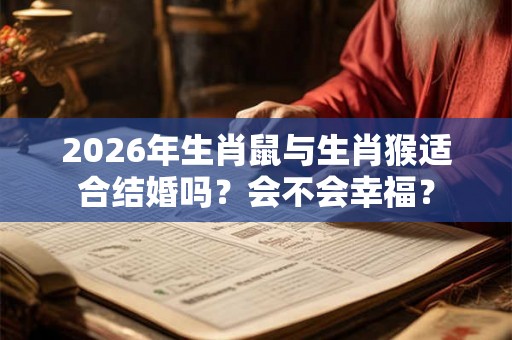 2026年生肖鼠与生肖猴适合结婚吗？会不会幸福？