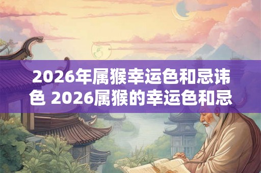 2026年属猴幸运色和忌讳色 2026属猴的幸运色和忌讳色是什么 2026年属猴幸运色和忌讳色 2026属猴的幸运色和忌讳色是什么