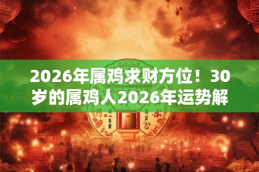 2026年属鸡求财方位！30岁的属鸡人2026年运势解析