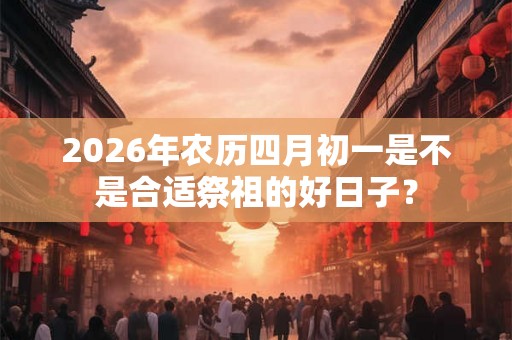 2026年农历四月初一是不是合适祭祖的好日子？