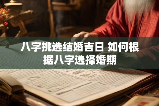 八字挑选结婚吉日 如何根据八字选择婚期