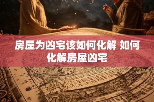 房屋为凶宅该如何化解 如何化解房屋凶宅