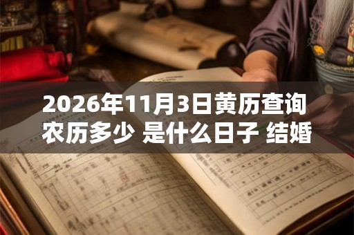 2026年11月3日黄历查询 农历多少 是什么日子 结婚吉时