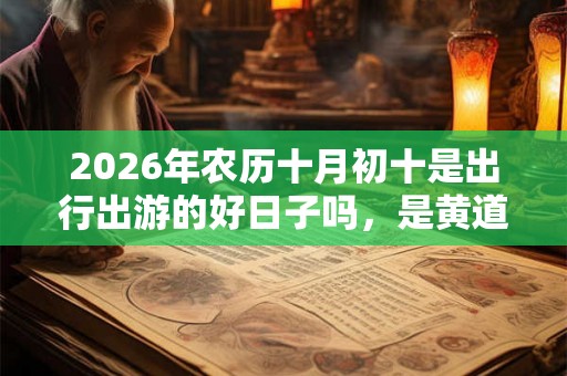 2026年农历十月初十是出行出游的好日子吗，是黄道吉日吗？
