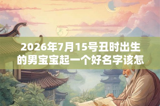 2026年7月15号丑时出生的男宝宝起一个好名字该怎样起