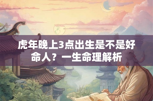 虎年晚上3点出生是不是好命人?一生命理解析 虎年晚上3点出生是不是好命人?一生命理解析