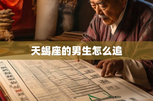 天蝎座的男生怎么追