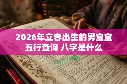 2026年立春出生的男宝宝五行查询 八字是什么