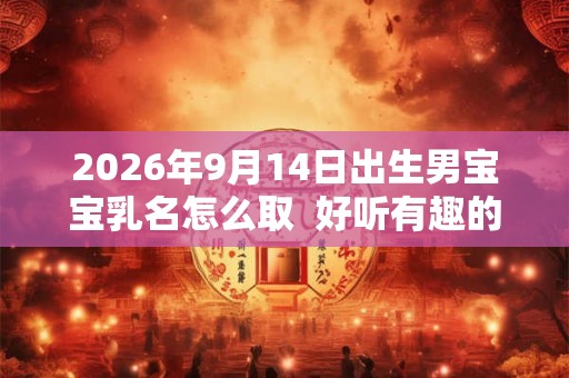 2026年9月14日出生男宝宝乳名怎么取  好听有趣的乳名
