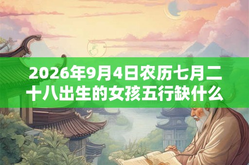 2026年9月4日农历七月二十八出生的女孩五行缺什么