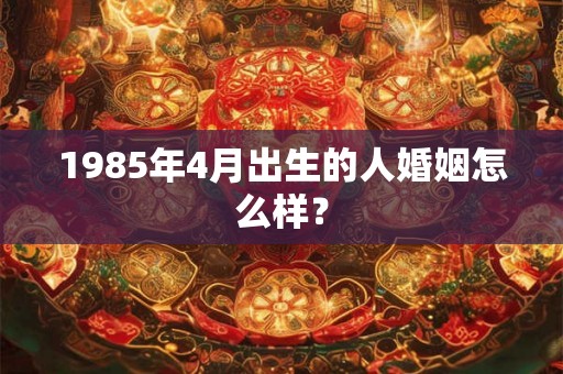 1985年4月出生的人婚姻怎么样？