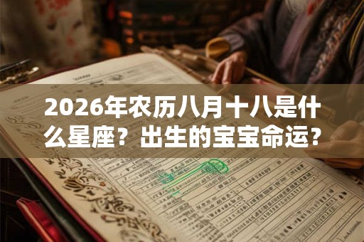 2026年农历八月十八是什么星座？出生的宝宝命运？