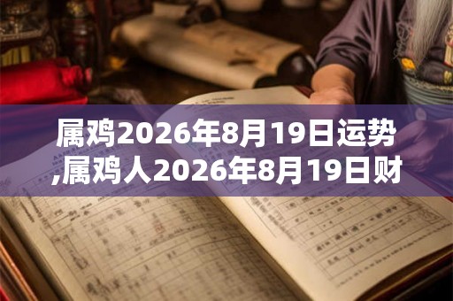 属鸡2026年8月19日运势,属鸡人2026年8月19日财运,生肖鸡2026年8月19日运势