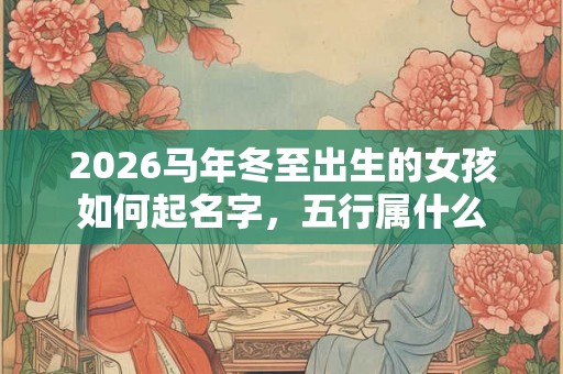 2026马年冬至出生的女孩如何起名字，五行属什么