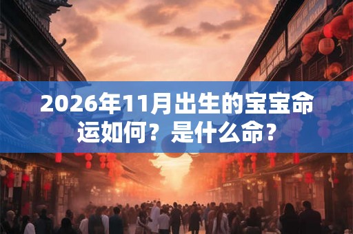 2026年11月出生的宝宝命运如何？是什么命？