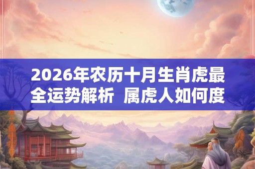 2026年农历十月生肖虎最全运势解析  属虎人如何度过2026