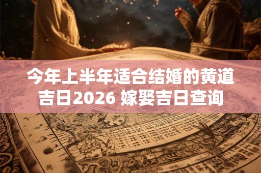 今年上半年适合结婚的黄道吉日2026 嫁娶吉日查询 今年上半年适合结婚的黄道吉日2026 嫁娶吉日查询