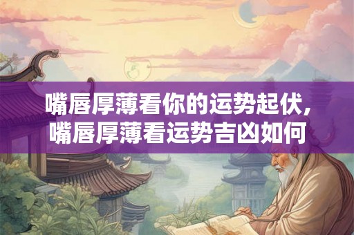 嘴唇厚薄看你的运势起伏,嘴唇厚薄看运势吉凶如何