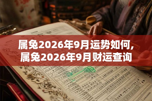属兔2026年9月运势如何,属兔2026年9月财运查询 属兔2026年9月运势如何,属兔2026年9月财运查询