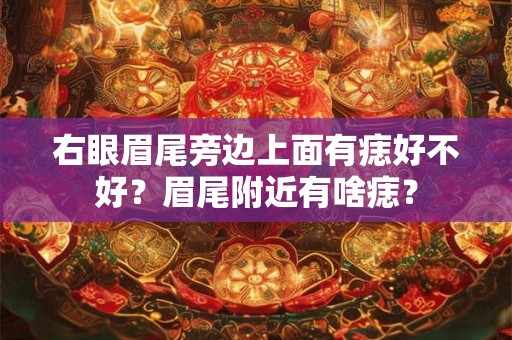 右眼眉尾旁边上面有痣好不好?眉尾附近有啥痣? 右眼眉尾旁边上面有痣好不好?眉尾附近有啥痣?