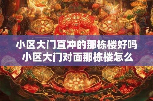 小区大门直冲的那栋楼好吗 小区大门对面那栋楼怎么样