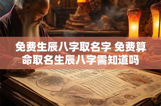 免费生辰八字取名字 免费算命取名生辰八字需知道吗 免费生辰八字取名字 免费算命取名生辰八字需知道吗