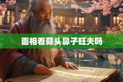 面相看蒜头鼻子旺夫吗