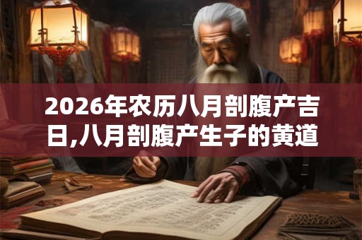 2026年农历八月剖腹产吉日,八月剖腹产生子的黄道吉日