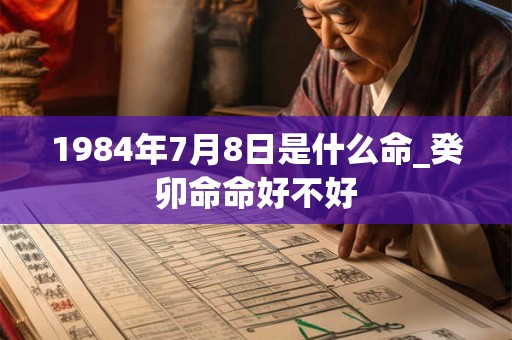 1984年7月8日是什么命_癸卯命命好不好