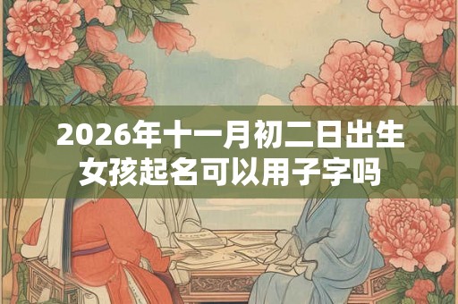 2026年十一月初二日出生女孩起名可以用子字吗