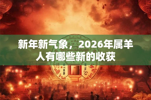 新年新气象，2026年属羊人有哪些新的收获