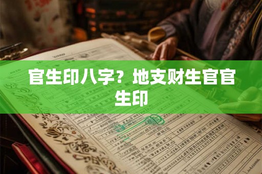 官生印八字?地支财生官官生印 官生印八字?地支财生官官生印