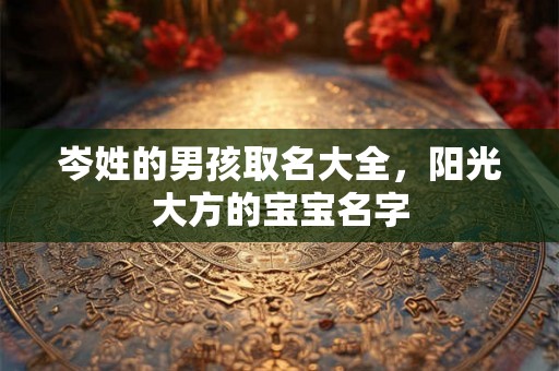 岑姓的男孩取名大全，阳光大方的宝宝名字