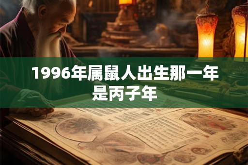 1996年属鼠人出生那一年是丙子年