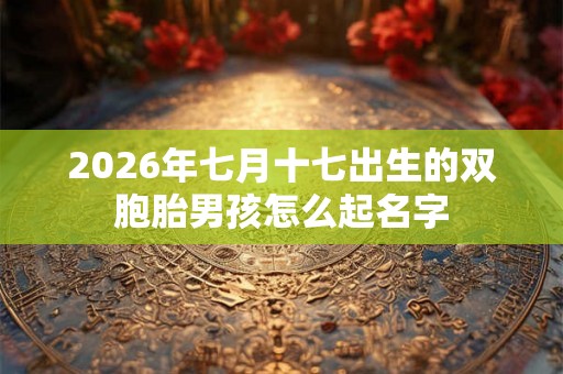 2026年七月十七出生的双胞胎男孩怎么起名字 2026年七月十七出生的双胞胎男孩怎么起名字