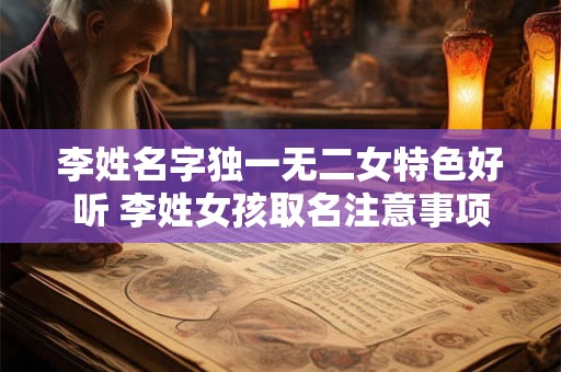 李姓名字独一无二女特色好听 李姓女孩取名注意事项
