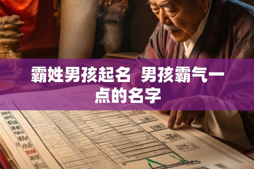 霸姓男孩起名  男孩霸气一点的名字