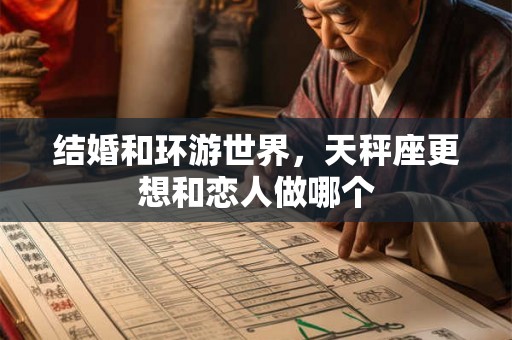 结婚和环游世界，天秤座更想和恋人做哪个
