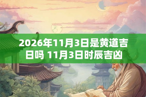 2026年11月3日是黄道吉日吗 11月3日时辰吉凶