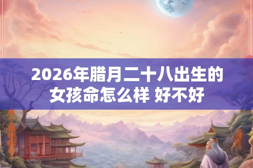 2026年腊月二十八出生的女孩命怎么样 好不好