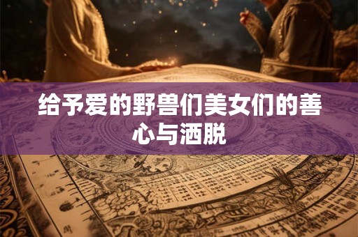 给予爱的野兽们美女们的善心与洒脱