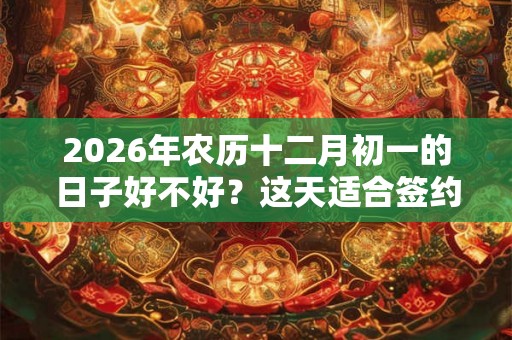2026年农历十二月初一的日子好不好？这天适合签约吗？