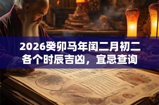 2026癸卯马年闰二月初二各个时辰吉凶，宜忌查询