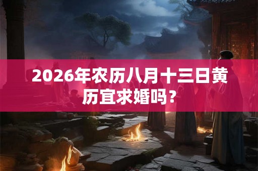 2026年农历八月十三日黄历宜求婚吗？